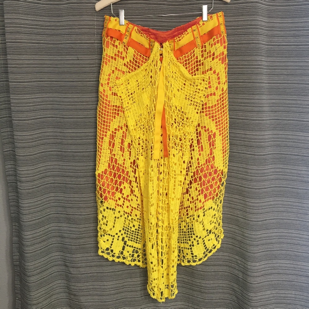 Fletcher Artworks, LLC Yellow/Orange Hi-low Skirt in size Medium - Picture 2 of 9